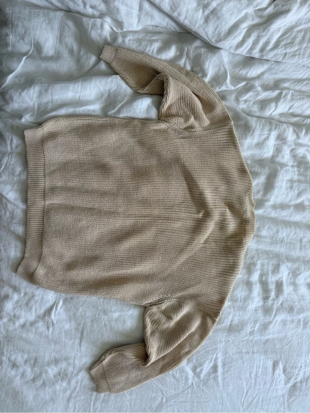 Light Beige Crewneck Sweater — Everyday Knit